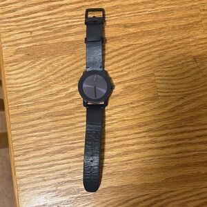 Movado Bold leather band watch